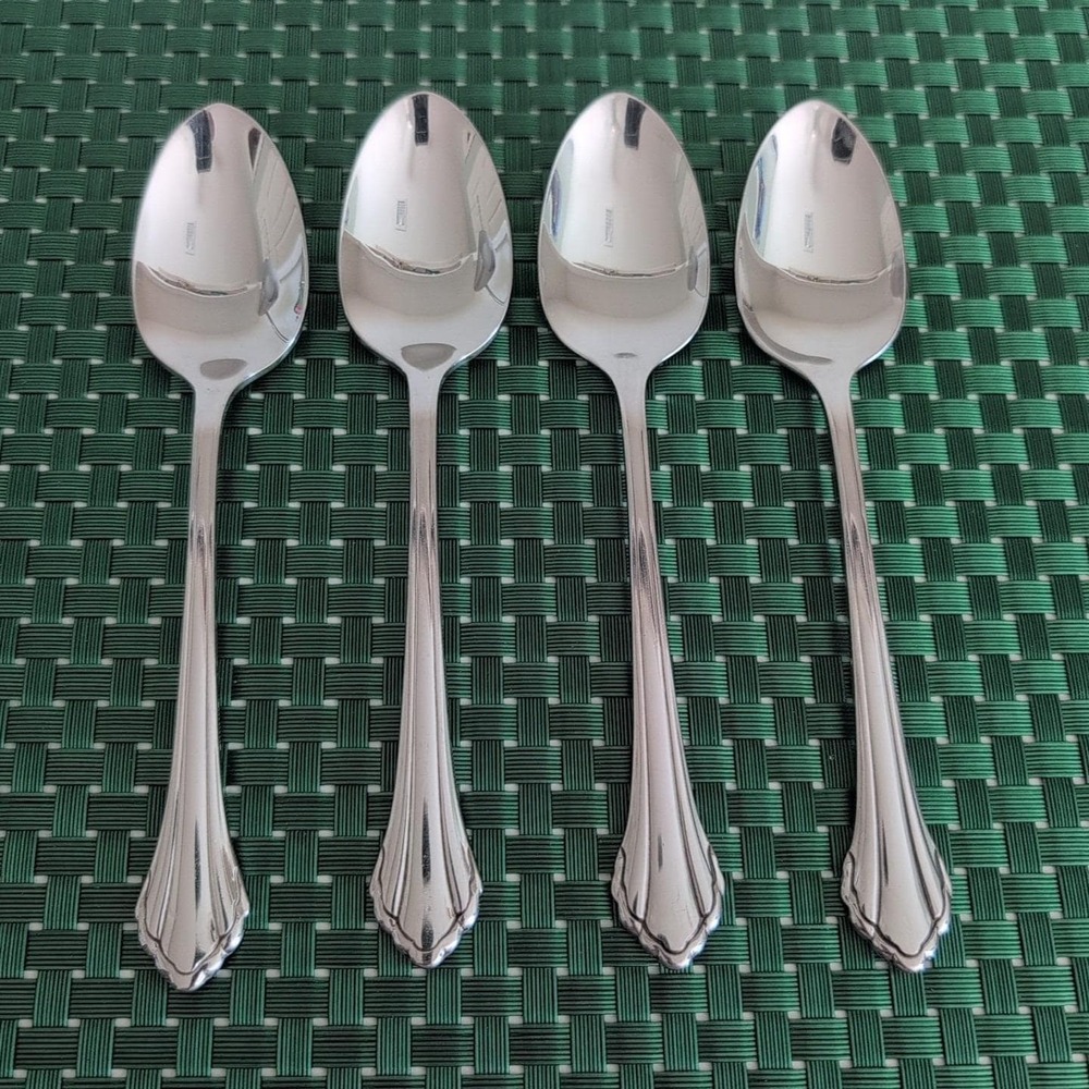 Oneida CLARETTE Teaspoons Set Lot of 4 Community Betty Crocker Stainless USA Vtg